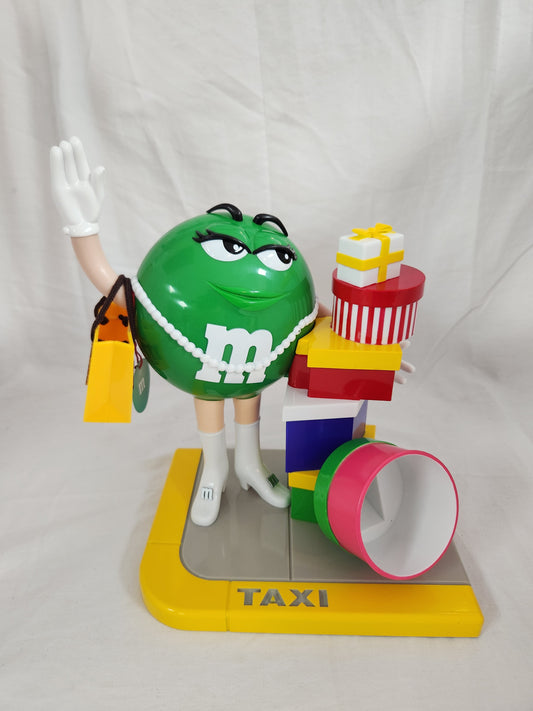 M&M's Green Shopper Hailing Taxi w/Shopping Bag & Boxes Candy Dispenser