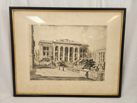 1930s Elizabeth O’Neill Verner Harvard Medical School Lithograph Print