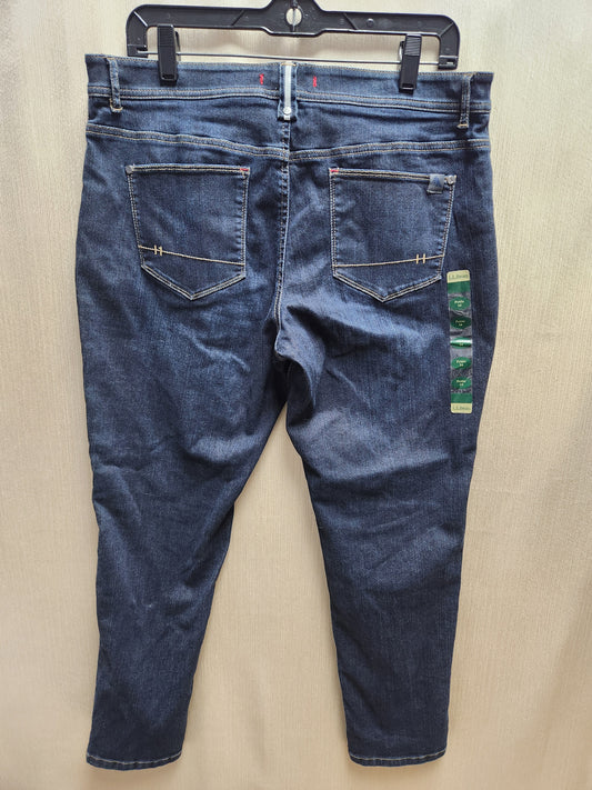 NWT - LL BEAN blue Indigo Denim Performance Stretch Jeans - 14P