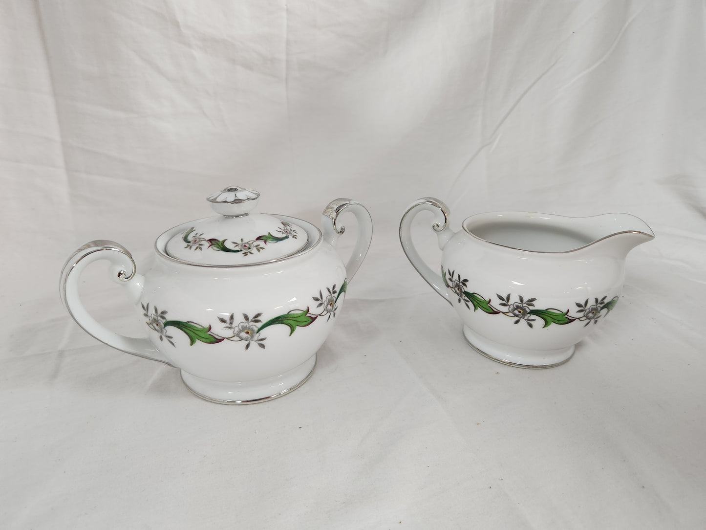 Colombia Cream & Sugar Bowl by Kyoto China #8034P