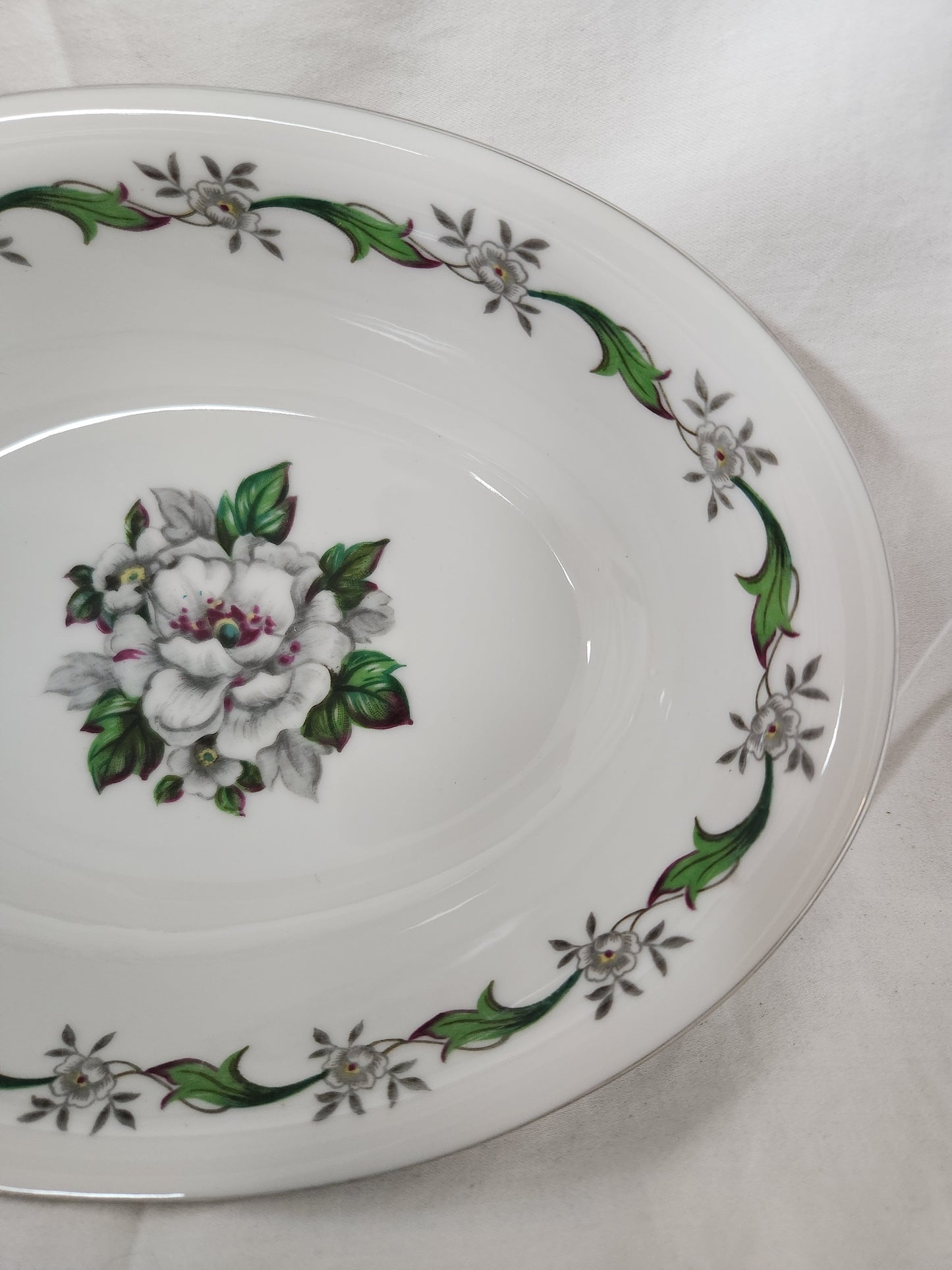 Colombia 10" Oval Vegetable Bowl by Kyoto China #8034P