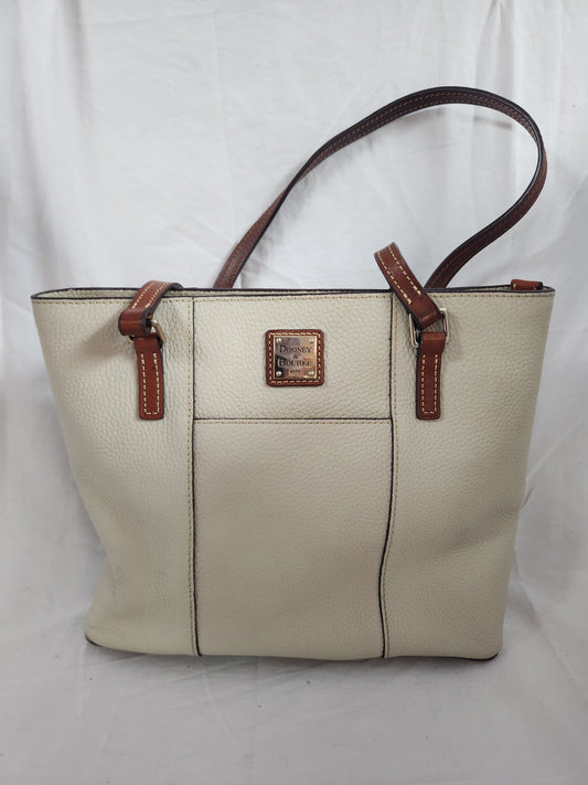 Dooney & Bourke Bone Pebble Grain Lexington Tote Bag