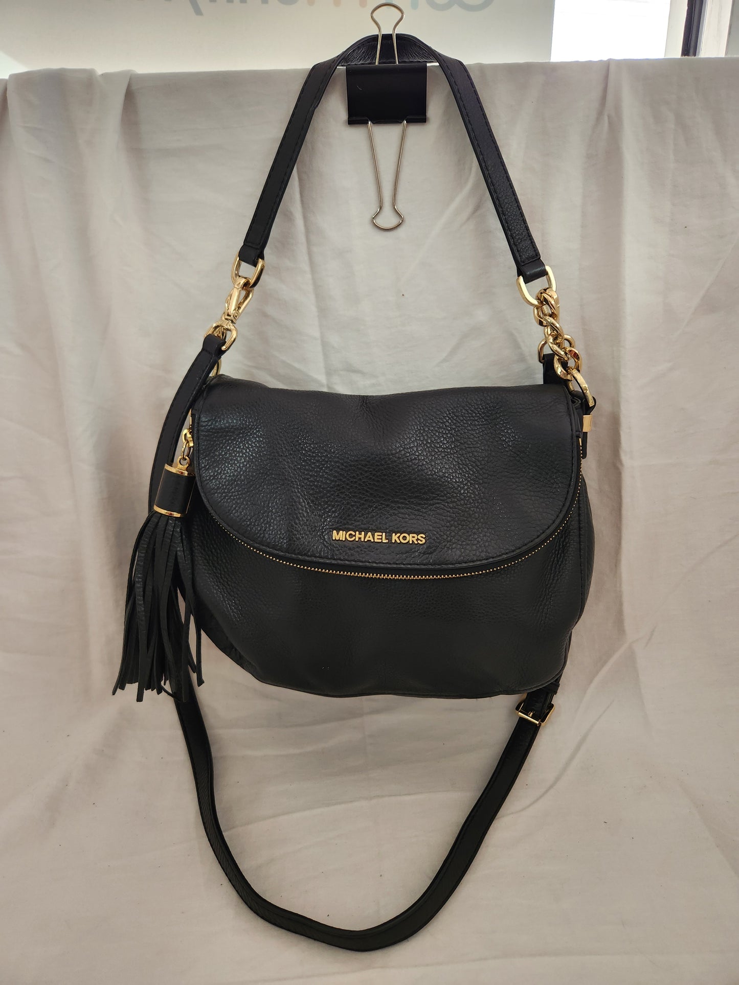 Michael Kors Black Bedford Leather Crossbody