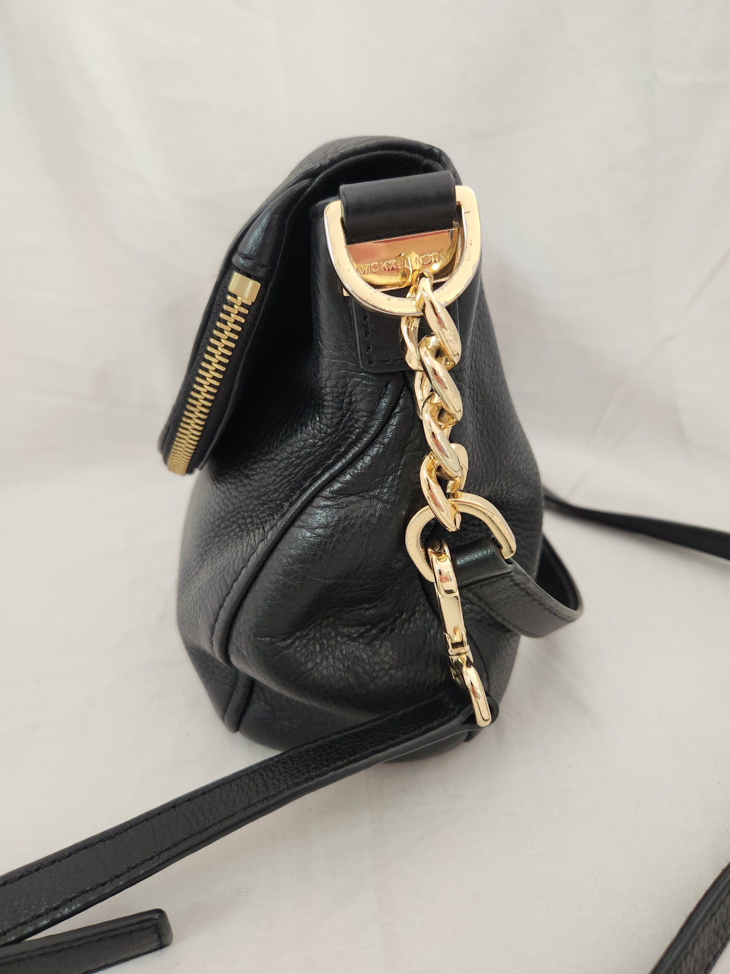 Michael Kors Black Bedford Leather Crossbody