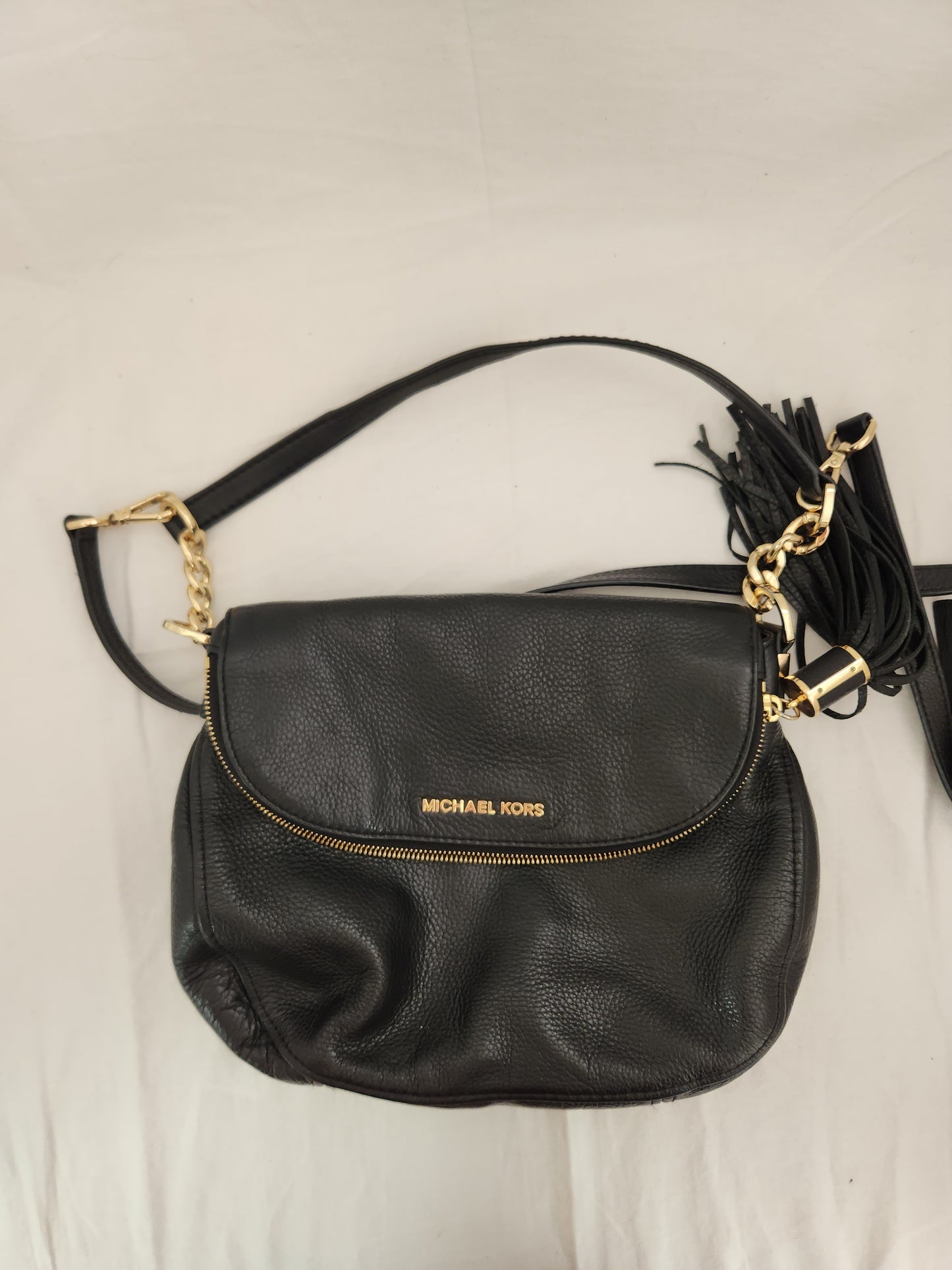 Michael Kors Black Bedford Leather Crossbody