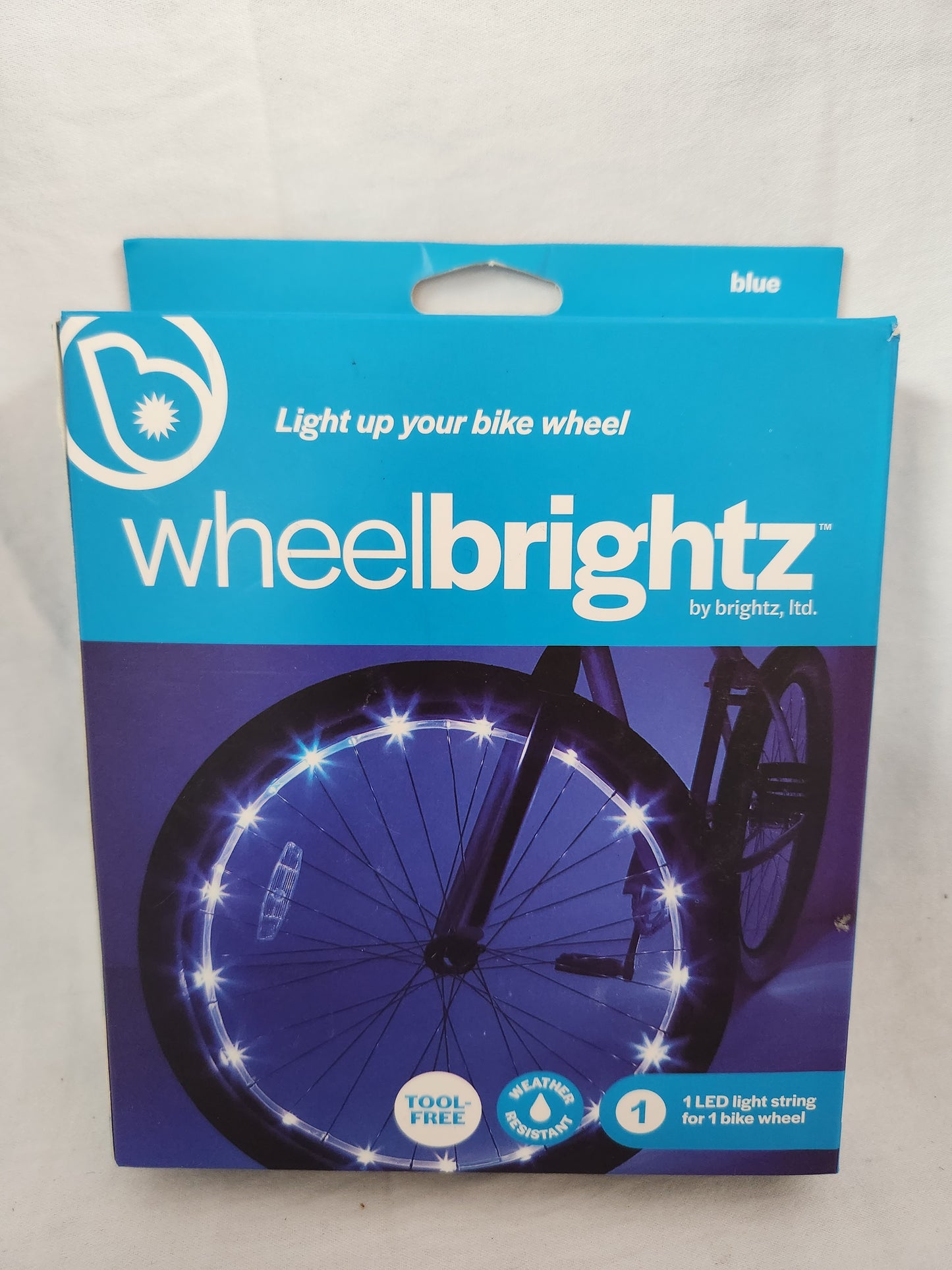 WheelBrightz Blue LED Bicycle Wheel Accessory Light, Water-Resistant - 1 count