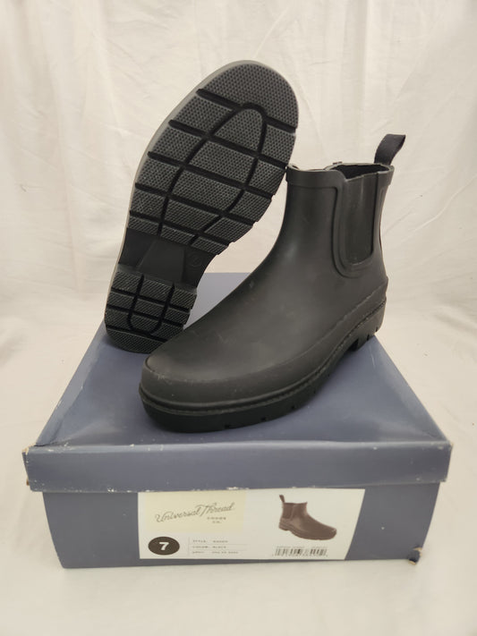 Universal Thread Goods Co. Women's Black Kaden Rain Boots - Size: 7