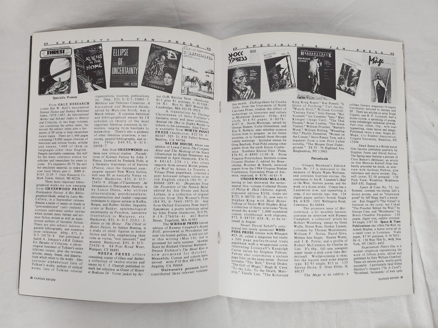 1987 - Fantasy review issue 102, Vol.10, No.5 - VG+