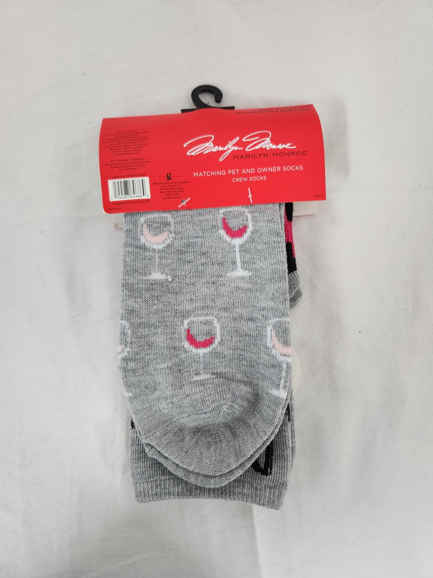 Marilyn Monroe Matching Pet and Owner Crew Socks (small pet)