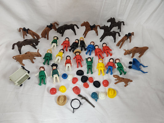 1974 - Geobra Playmobil Figurines - Lot of 47