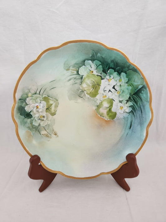 VTG - MZ Austria 8-1/2" Scalloped Hand Painted Decorative Plate - Signed by Artist