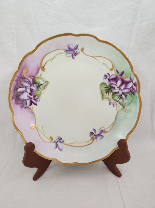 VTG - MZ Austria 8-1/2" Scalloped Hand Painted Decorative Plate