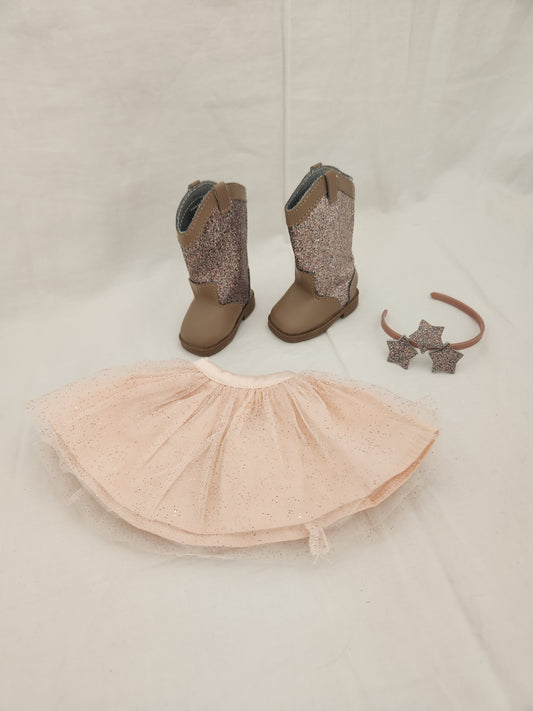 American Girl Teeney Grant Spotlight Skirt, Boots & Headband