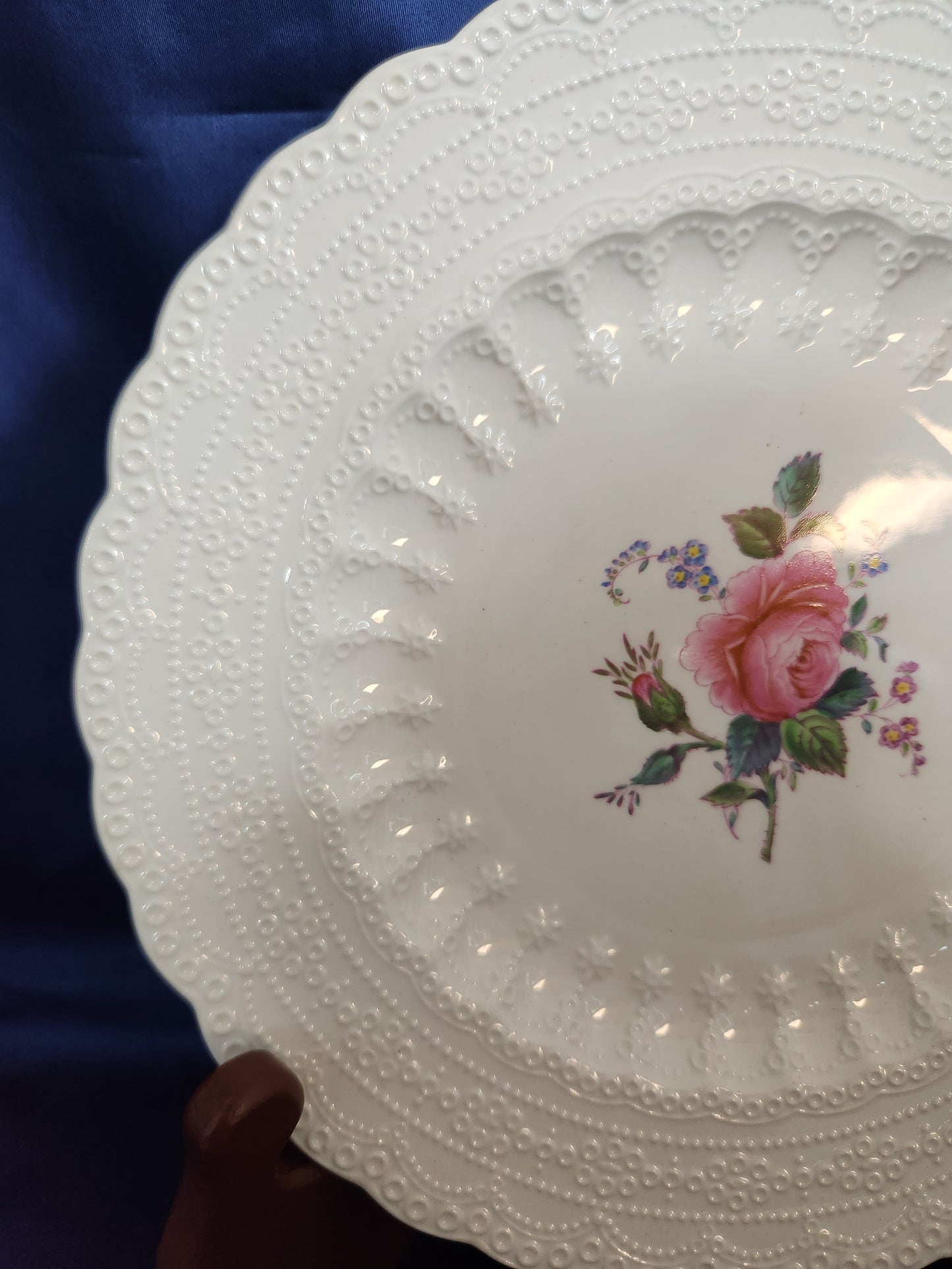 Vtg - Spode's Jewel "Billingsley Rose" Salad Plate (Old Backstamp)