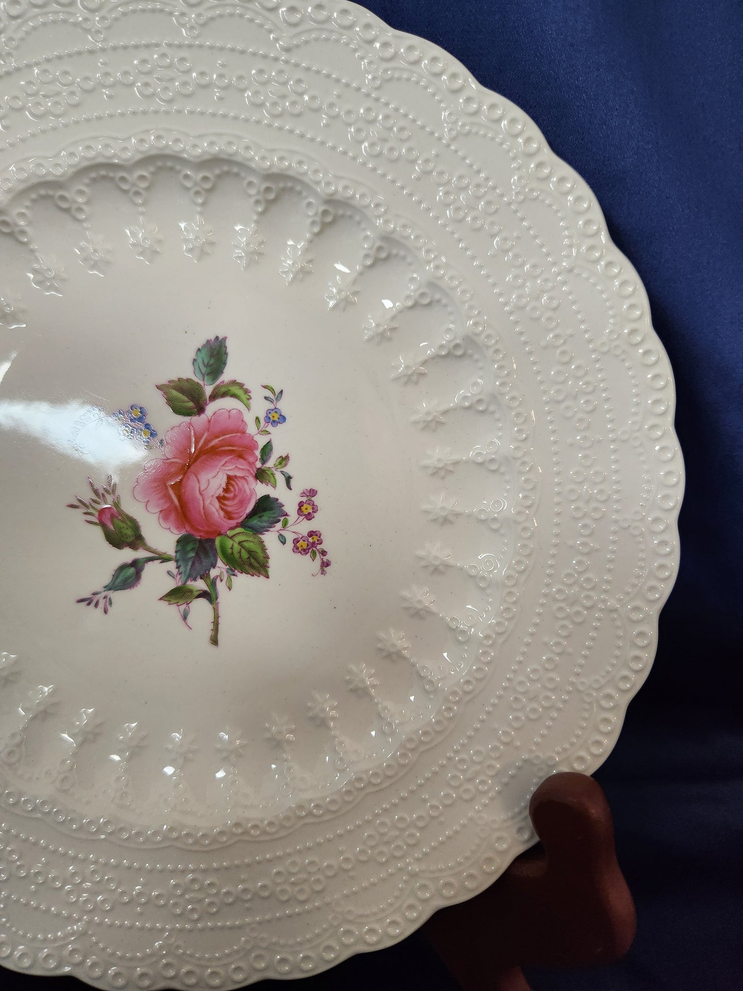 Vtg - Spode's Jewel "Billingsley Rose" Salad Plate (Old Backstamp)