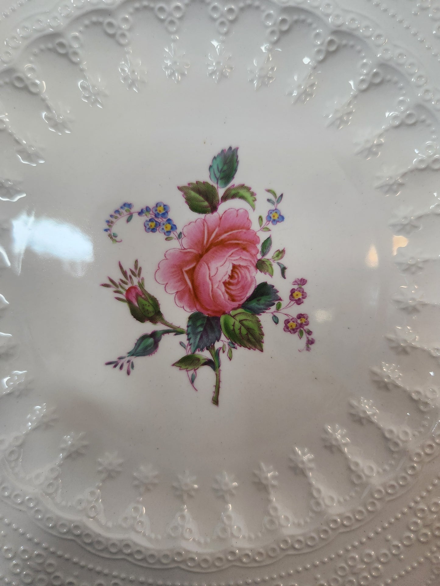 Vtg - Spode's Jewel "Billingsley Rose" Salad Plate (Old Backstamp)