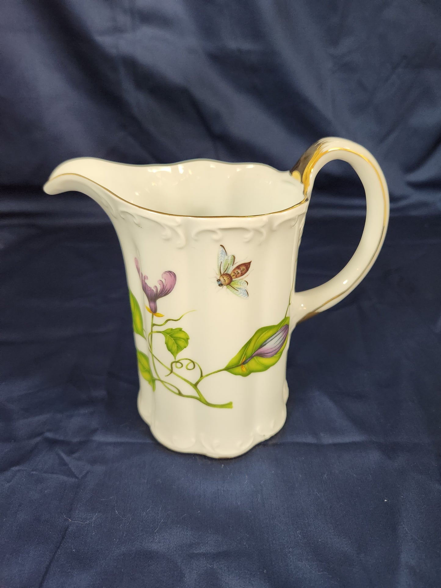 I. Godinger & Co. 6" Jardin Pitcher with Gold Trim