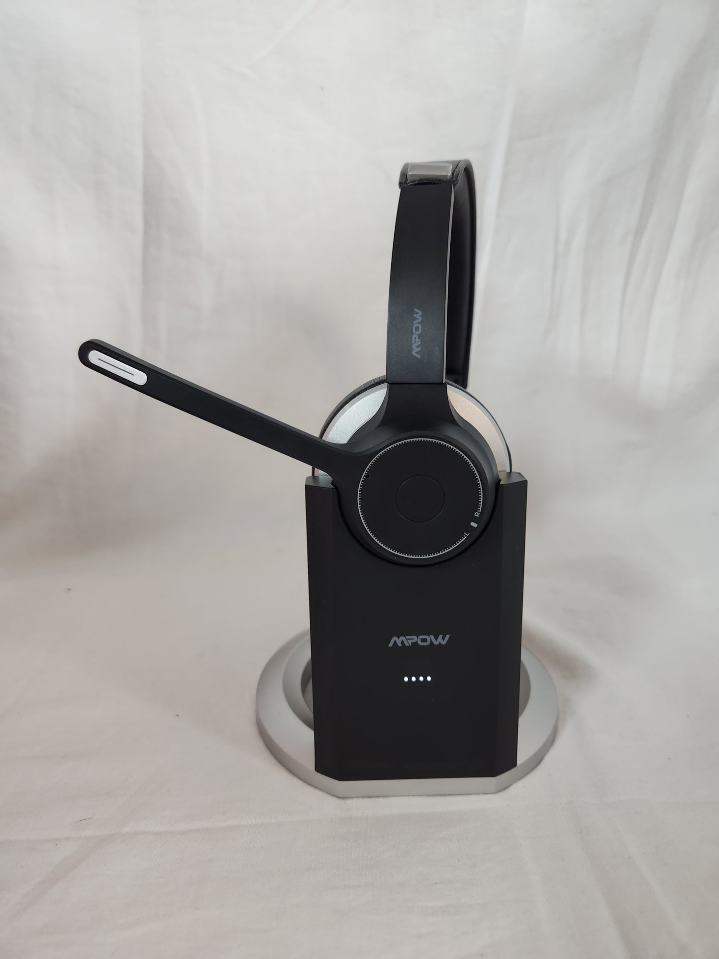 MPOW HC5 Pro Bluetooth Headset with Charging Stand - Model: BH483A