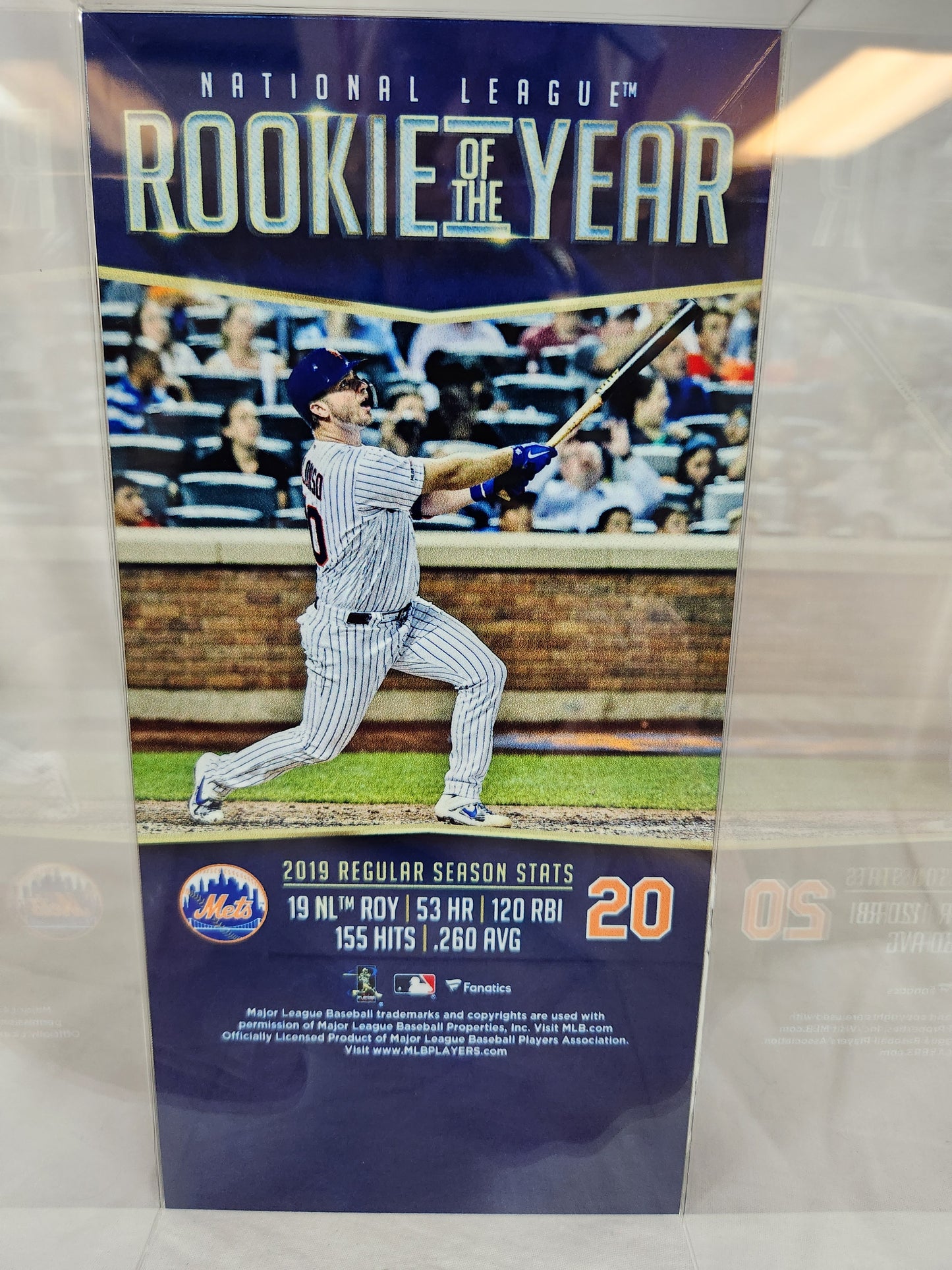 Pete Alonso New York Mets 2019 NL Rookie of the Year Golden Glove Display Case