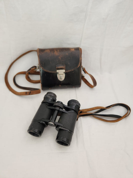 RARE - Leitz 6x24 Amplivid Wide Angle Compact Binoculars in Original Leather Case