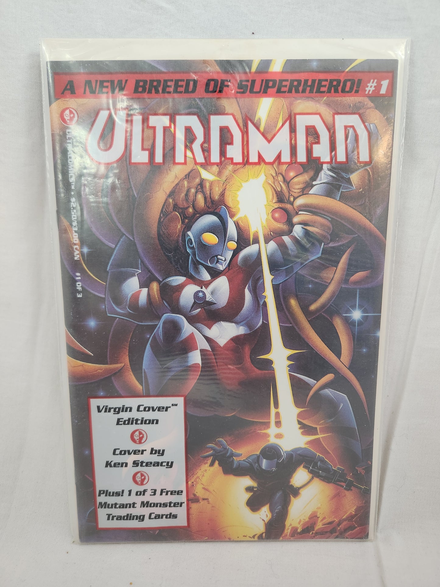 Ultraman Comic Book #1 (virgin cover edition) w/ Trading Card - factory sealed