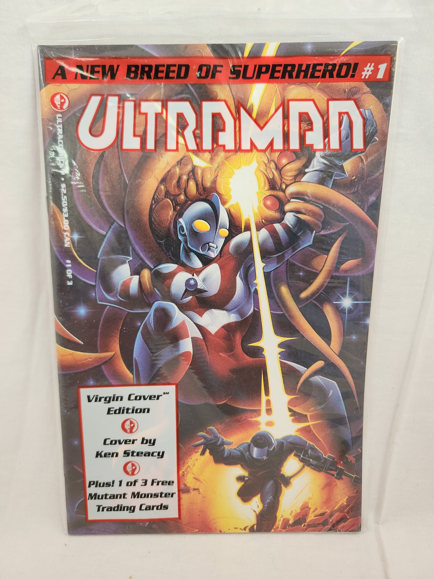 Ultraman Comic Book #1 (virgin cover edition) w/ Trading Card - factory sealed