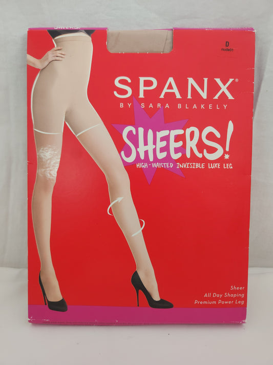 Spanx Sheers By Sara Blakely High Waisted Invisible Luxe Leg - Size D Nude01