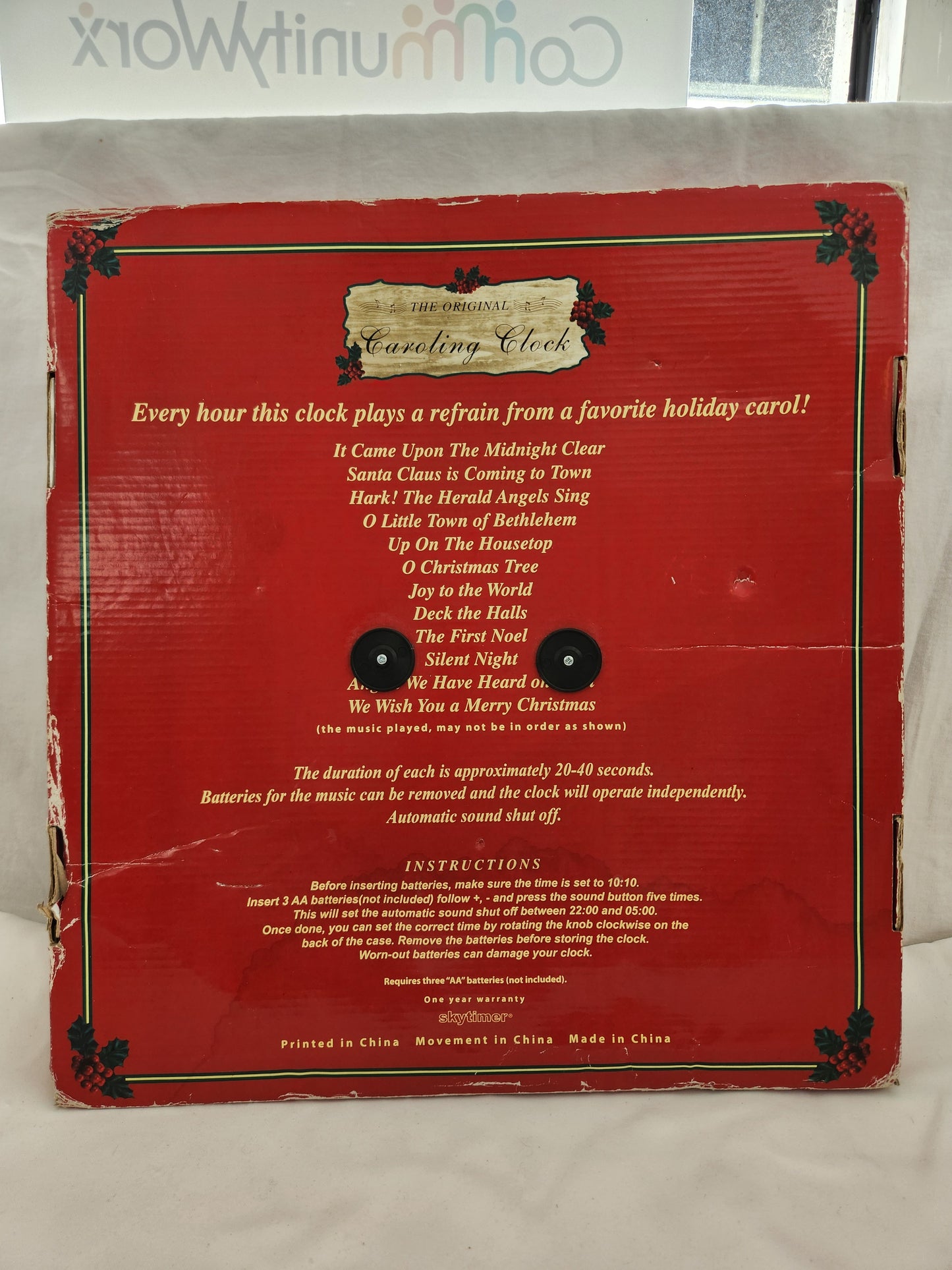 The Original Caroling Clock by Skytimer - Santa Style# 23/373