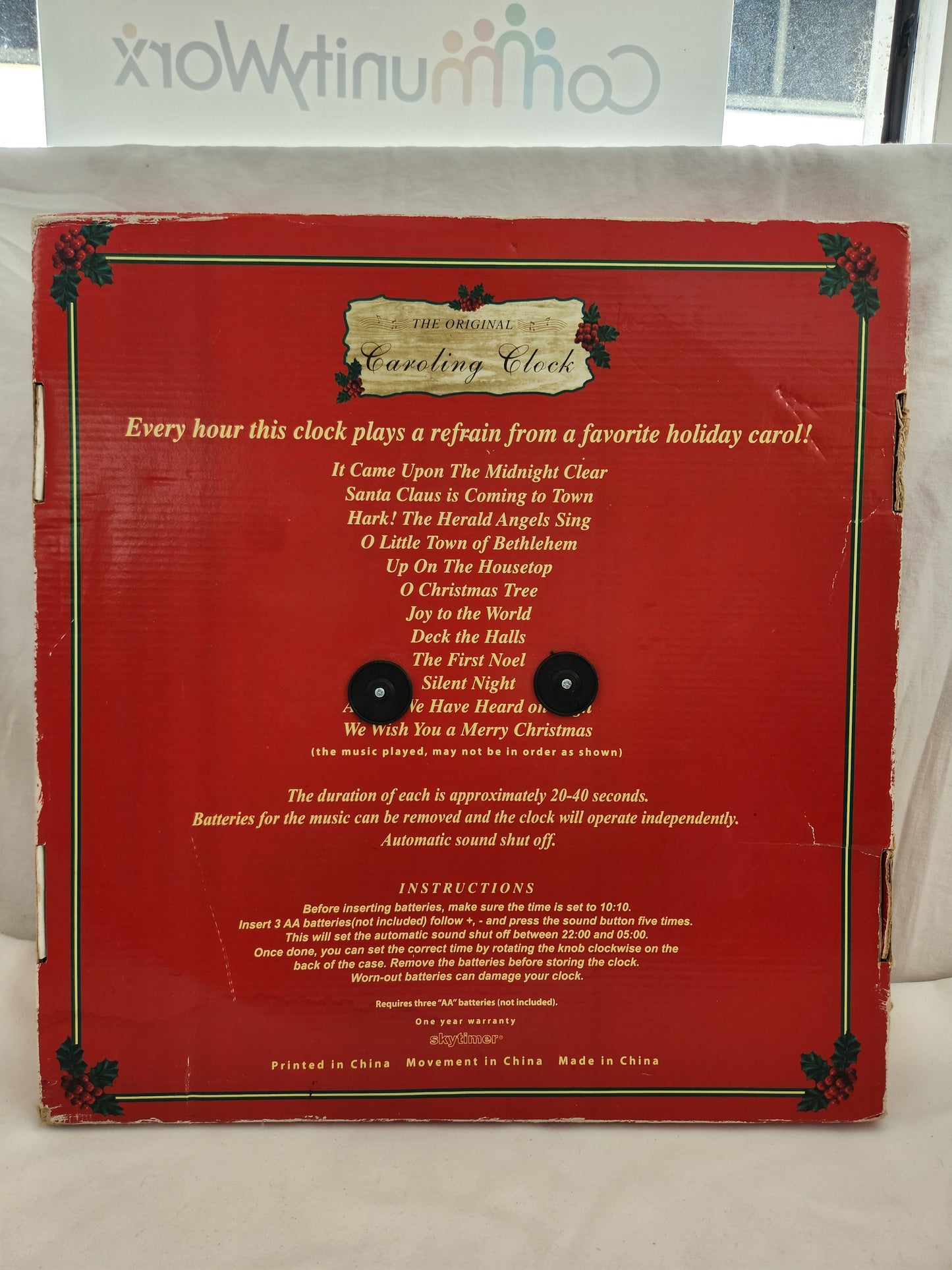 The Original Caroling Clock by Skytimer - Christmas Tree Style# 23/373
