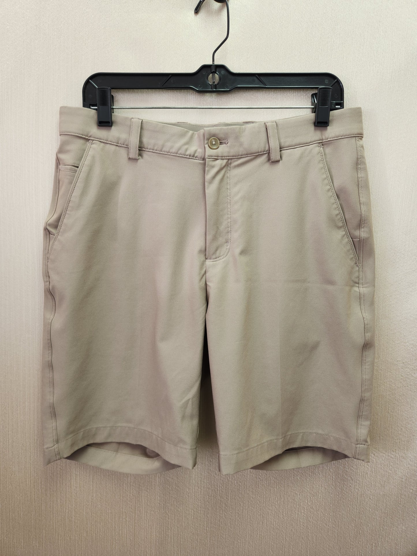 Greg Norman Tan ML75 Microlux Performance Golf Shorts - Size: 32