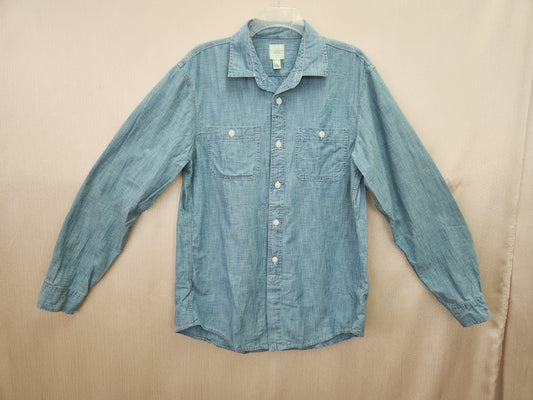 Lands' End Canvas Chambray Workshirt - Size: M