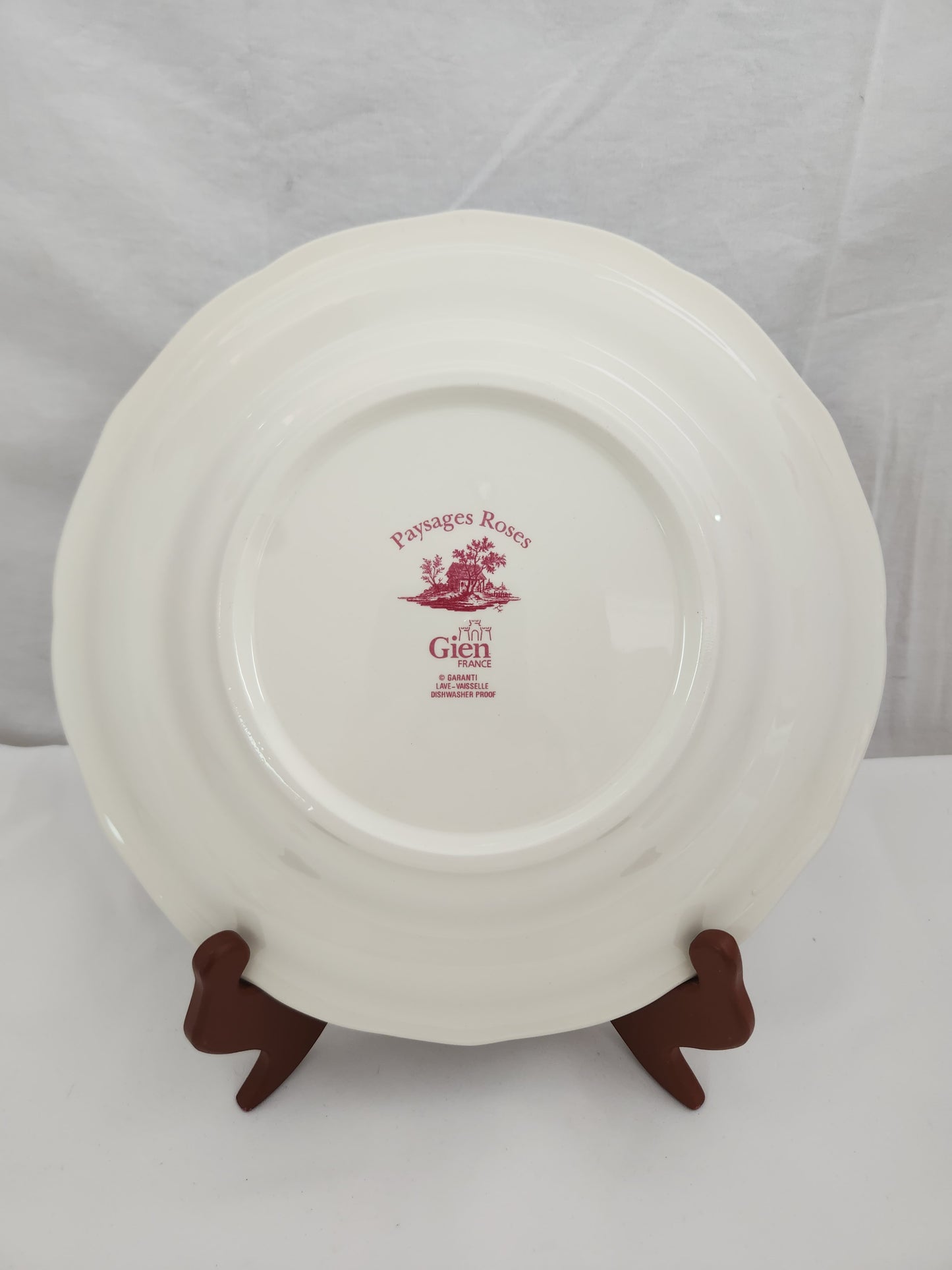 Paysages Rose by Faiencerie De Gien 10-1/2" Dinner Plate