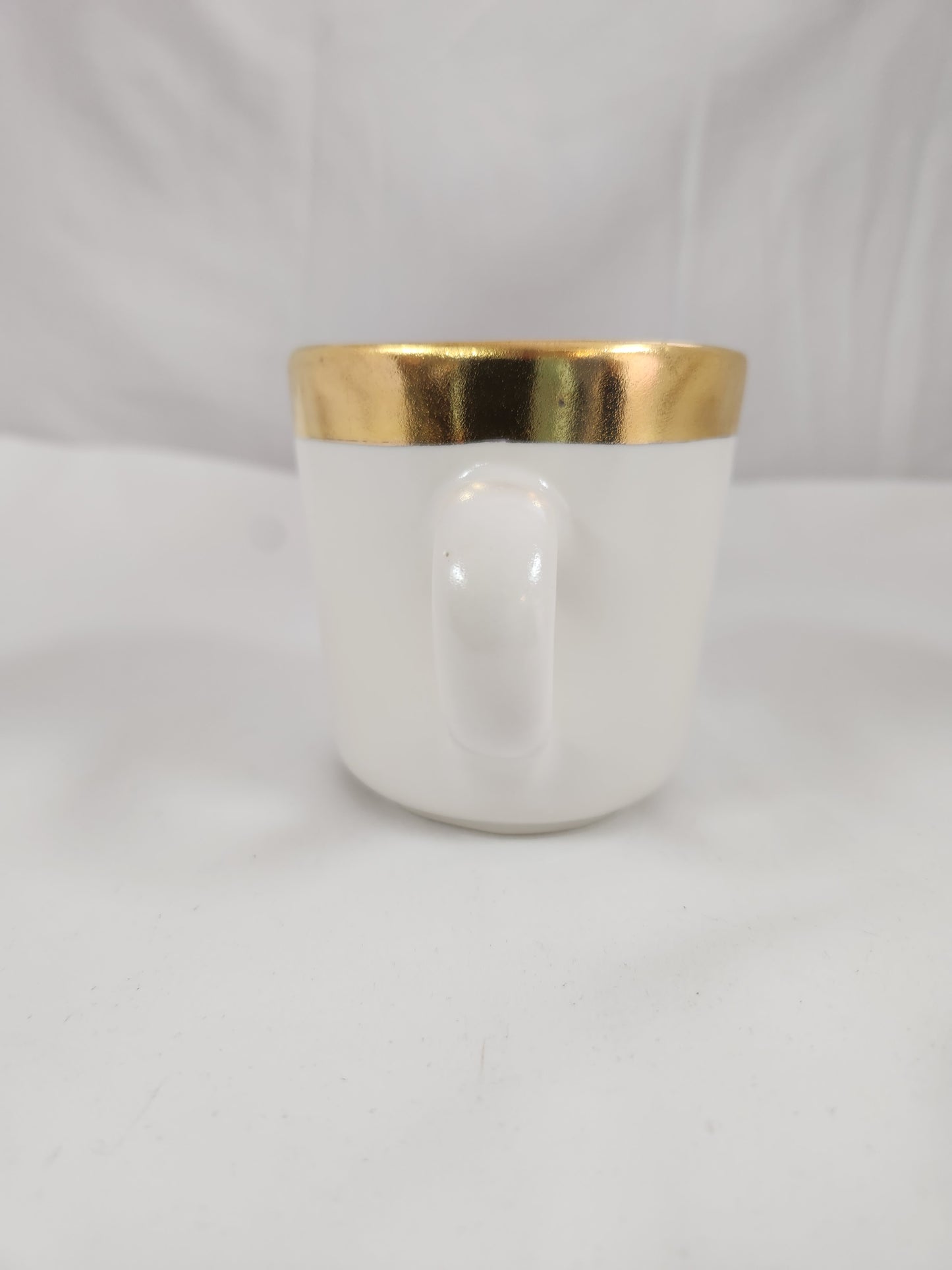 Michael Wainwright White Mug with Gold Trim