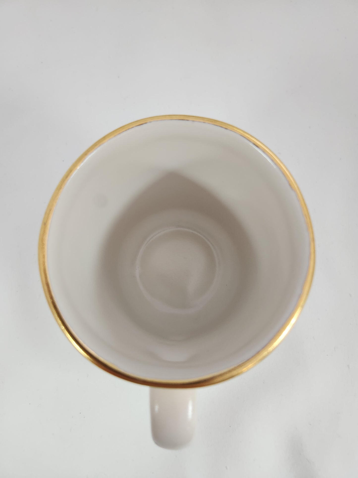 Michael Wainwright White Mug with Gold Trim