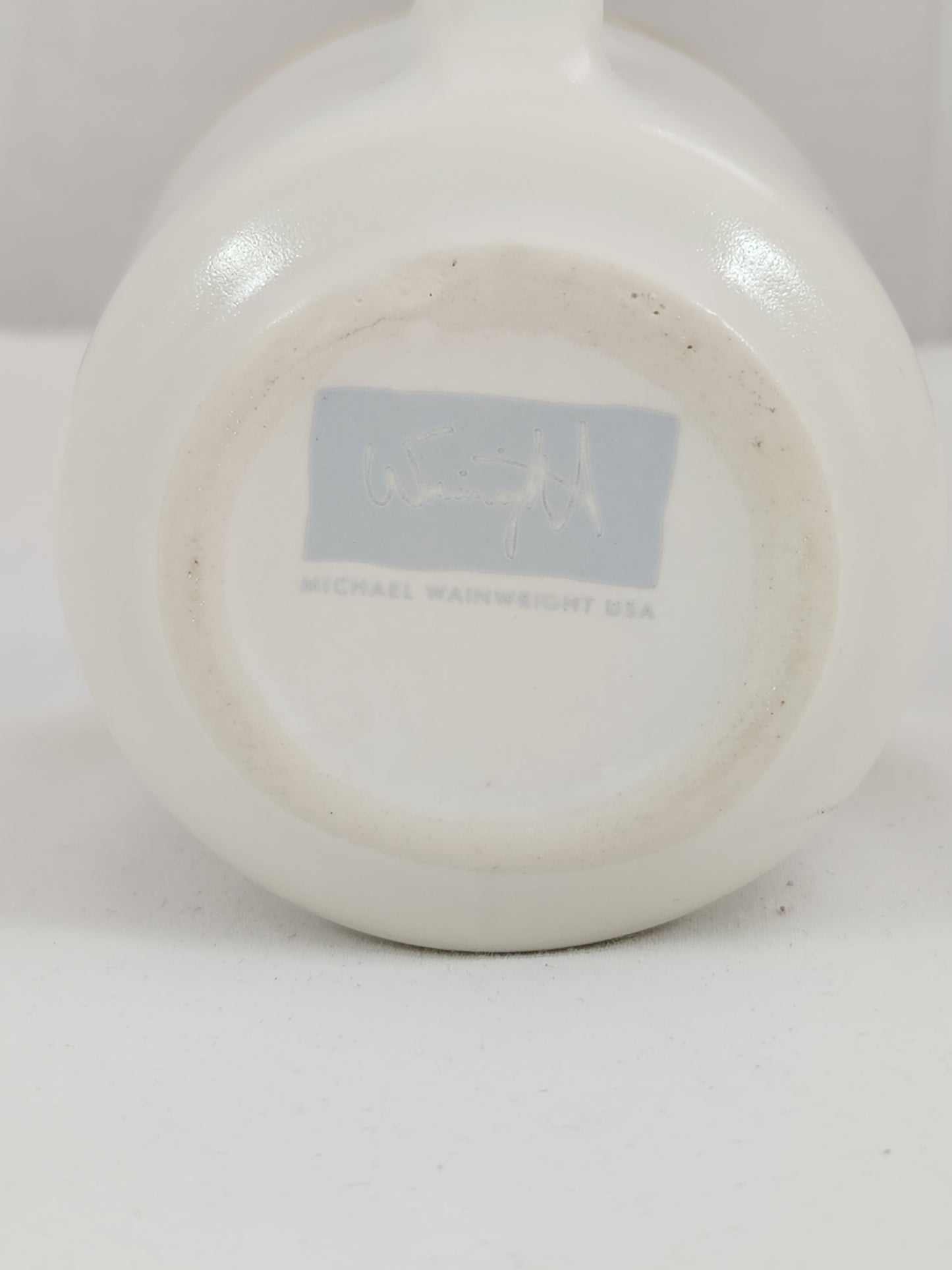 Michael Wainwright White Mug with Gold Trim