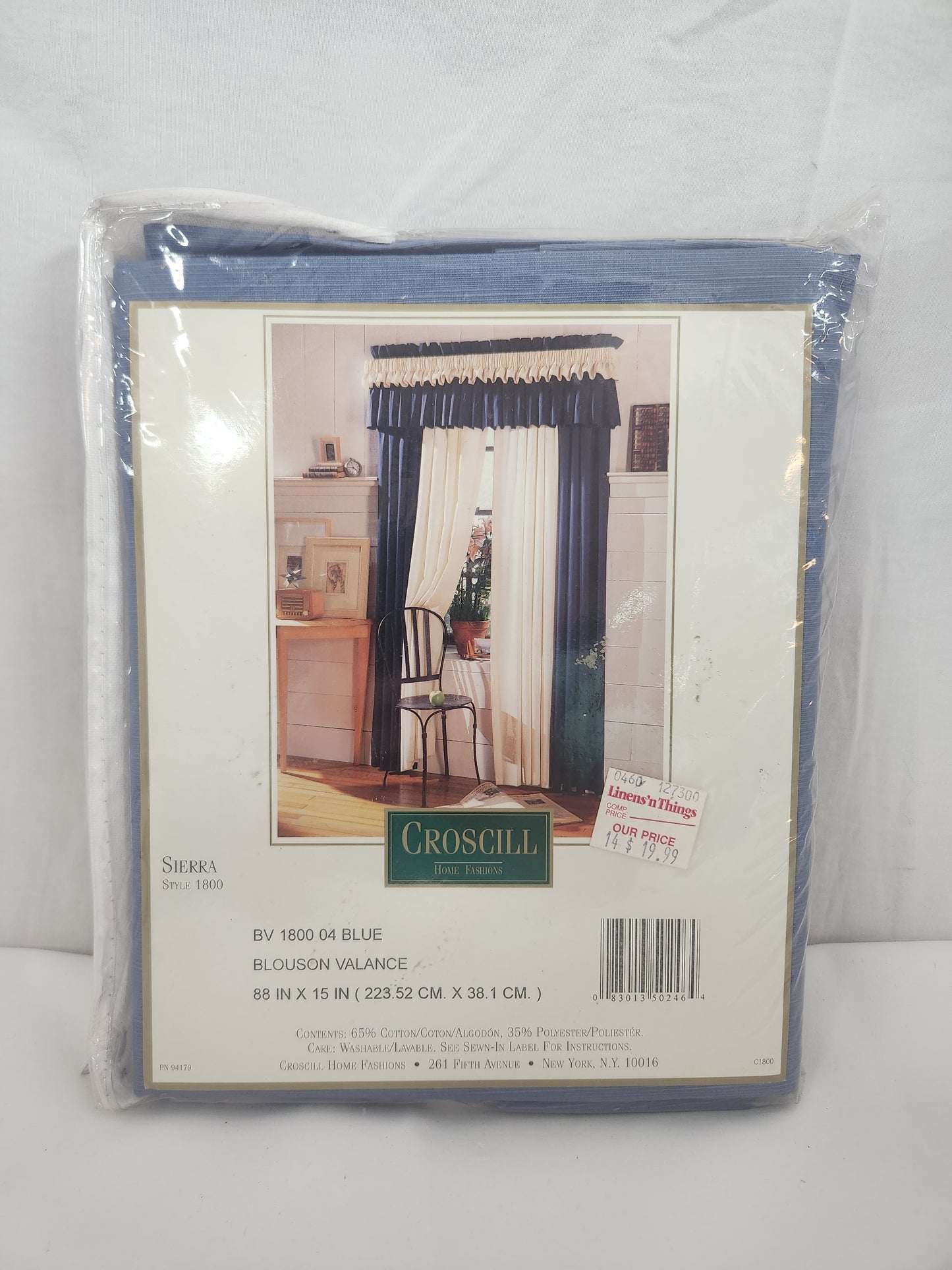 Croscill Blue Sierra Blouson Valance - 88"x15"