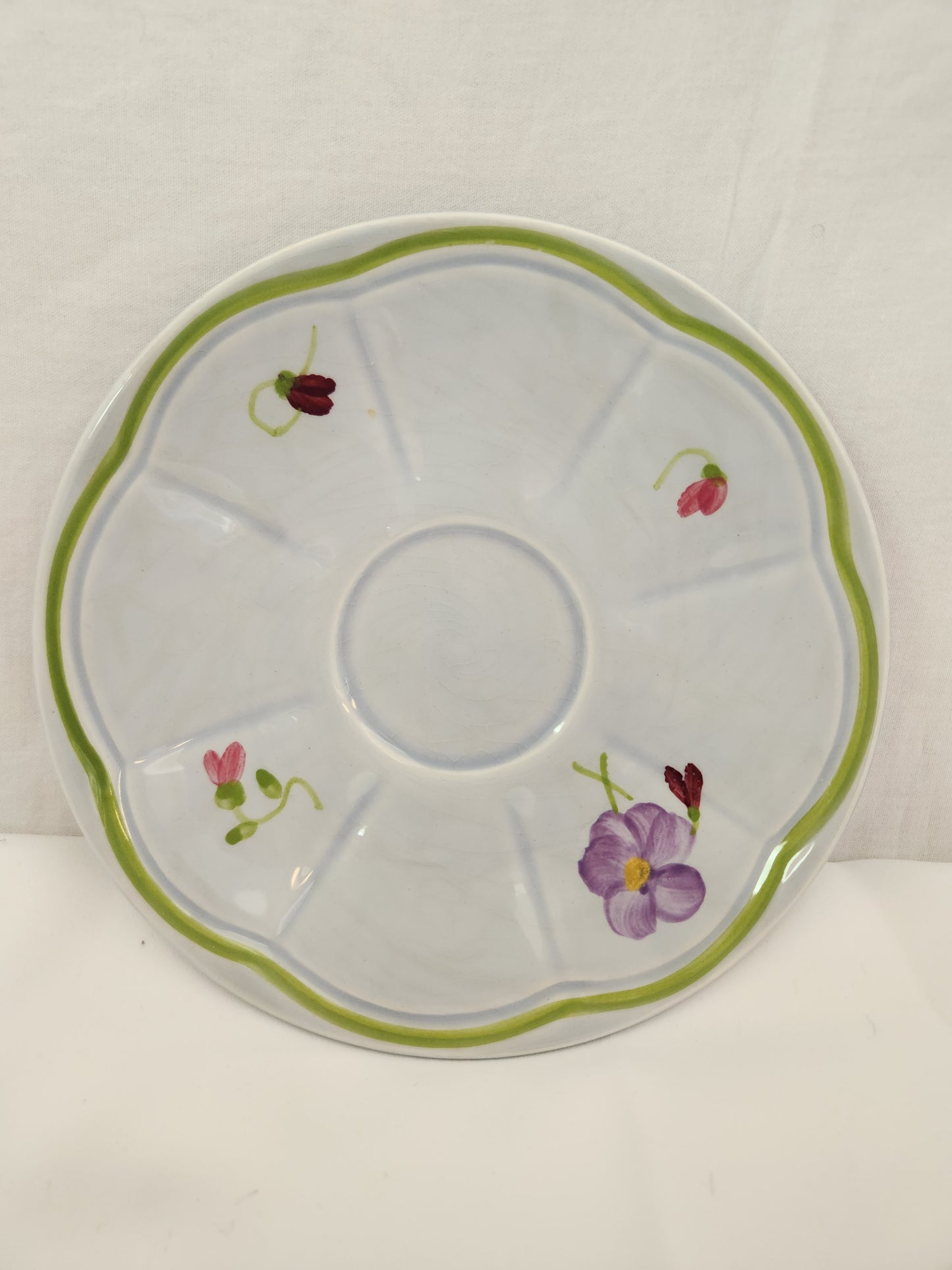 Longchamp Mon Jardin Cup & Saucer (crazing)