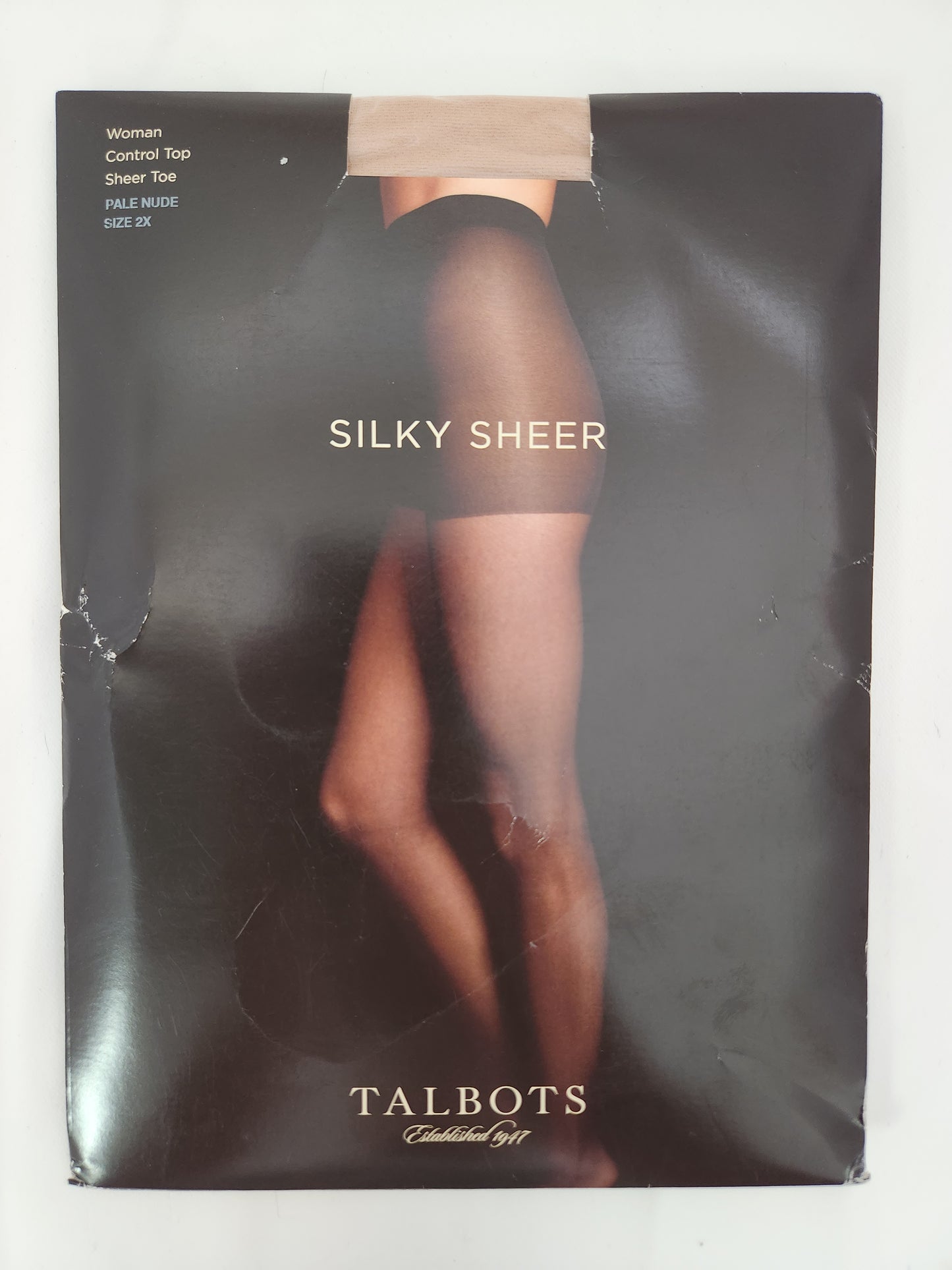 Talbots Silky Sheer Pale Nude Control Top Sheer Toe Pantyhose - Size: 2X