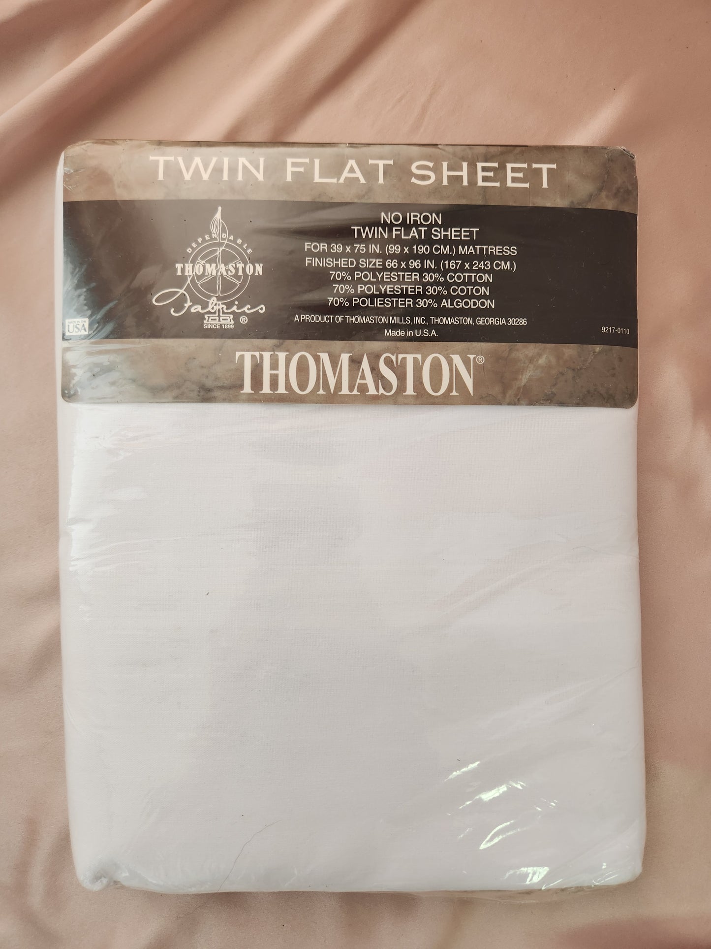 Thomaston White No Iron Twin Flat Sheet