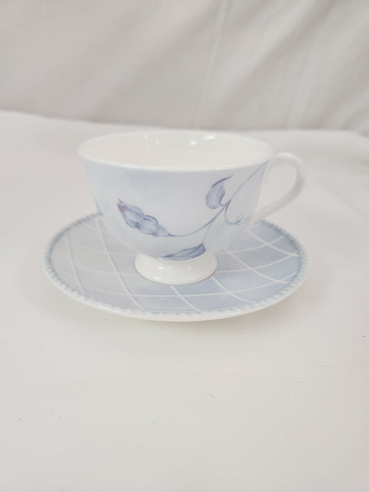 Lenox "Swedish Rose" Footed Cup & Saucer