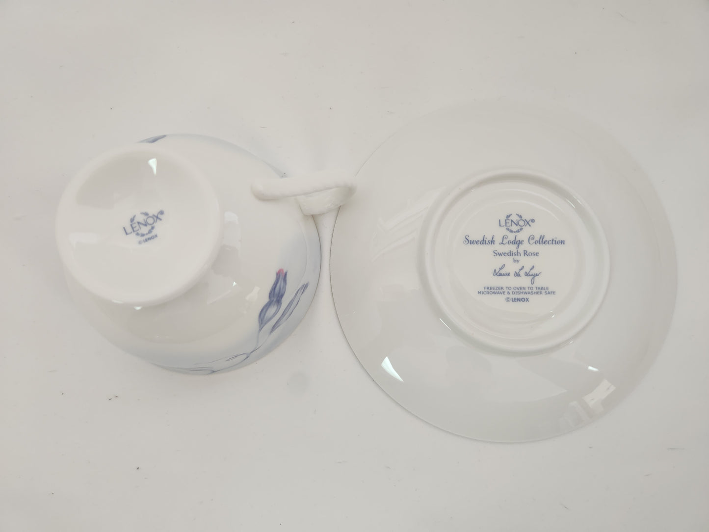 Lenox "Swedish Rose" Footed Cup & Saucer