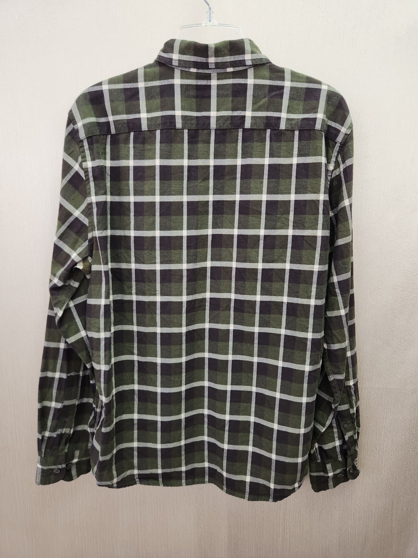 Banana Republic Luxe Flannel Untucked Slim Fit Long Sleeve Shirt - Size: L (46-48)