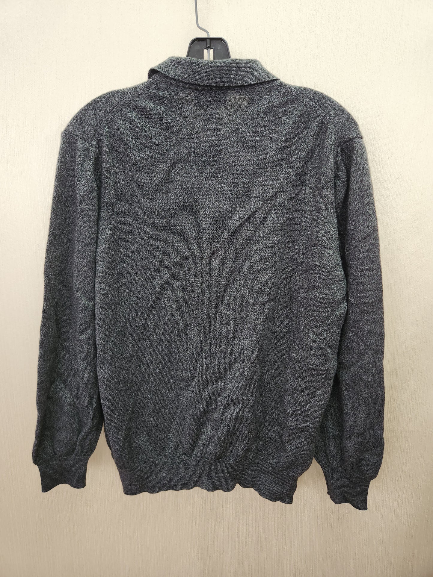 Alfani Dark Gray Extra Fine Italian Merino Wool Polo Sweater - Size: S