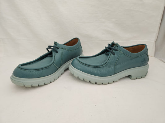 John Fluevog Teal Official Jueves Casual Leather Shoes - Size: M7/W9