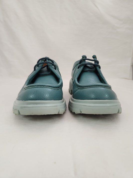 John Fluevog Teal Official Jueves Casual Leather Shoes - Size: M7/W9