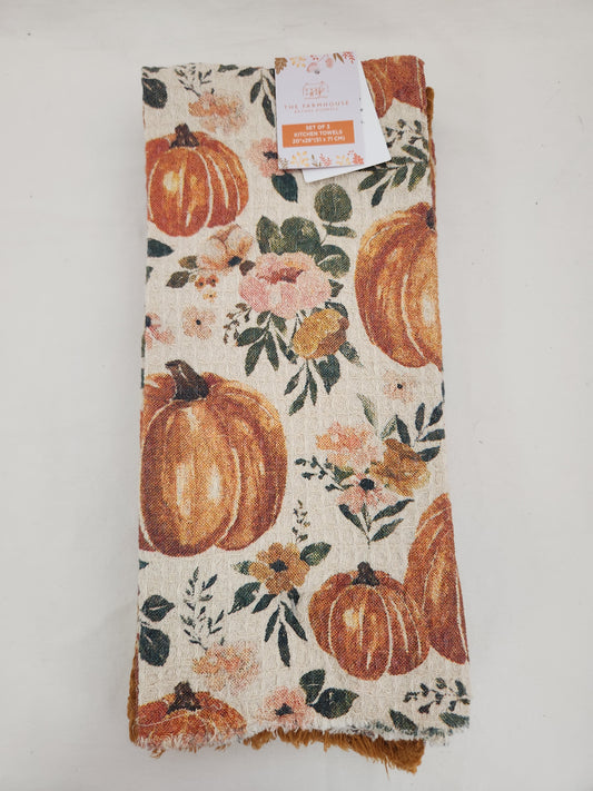 The FarmHouse Rachel Ashwell Fall Kitchen Towels - Set of 3 (20"x28")