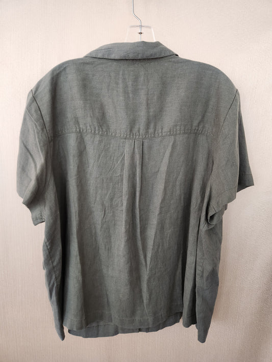 Wonderly Army Olive Short Sleeve Resort Shirt - Size: XXL