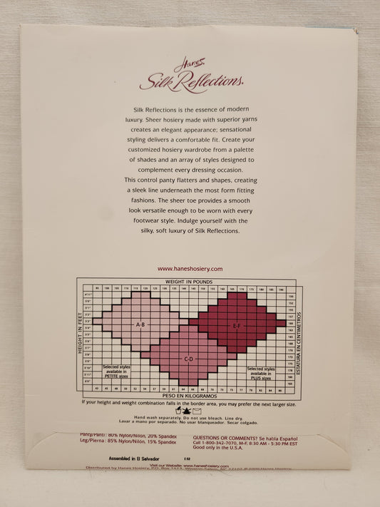 Hanes Silk Reflections Silky Sheer Pantyhose - Size: CD