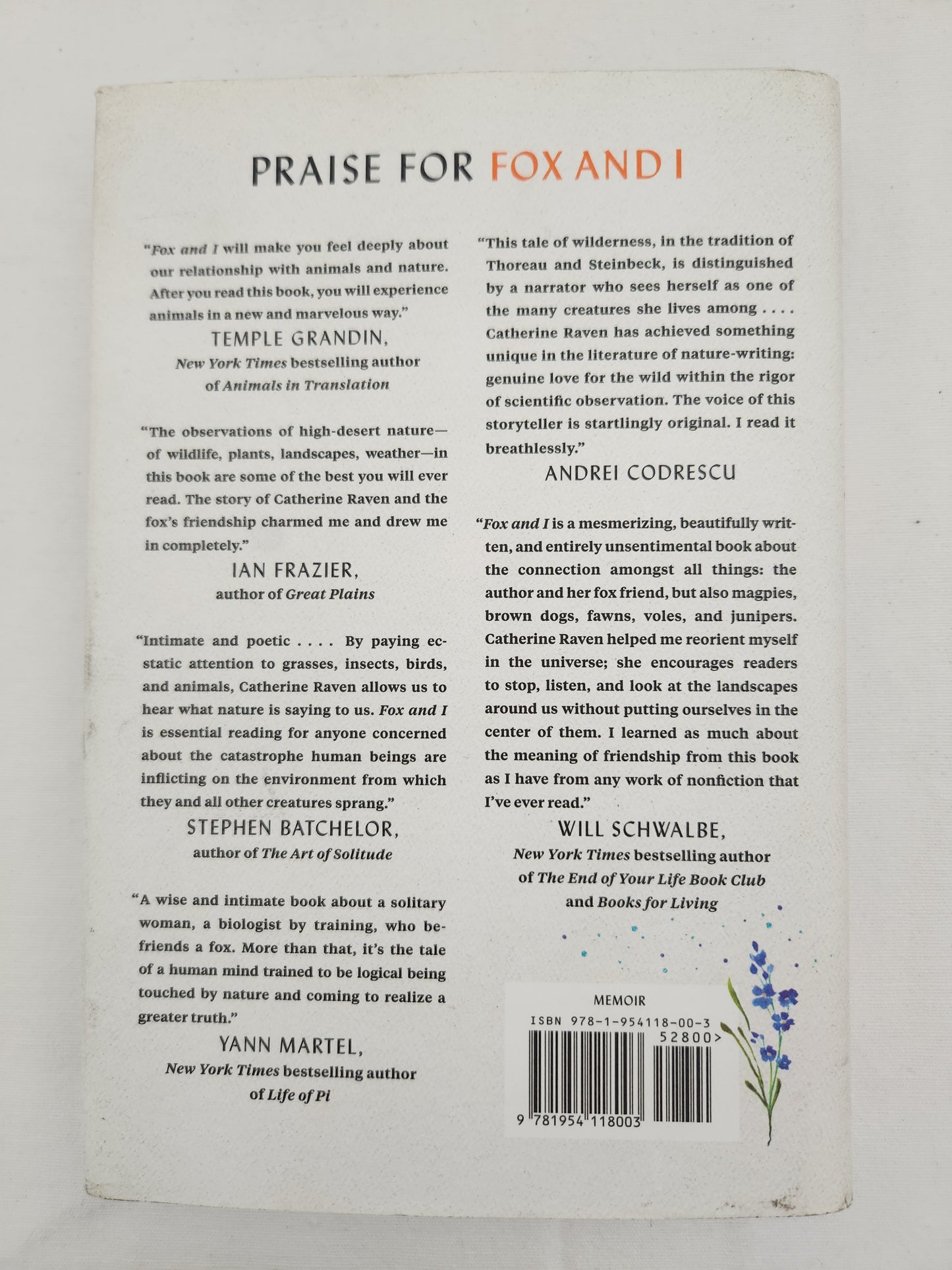 Fox and I: An Uncommon Friendship by Catherine Raven - HC/VG (Autographed Copy)