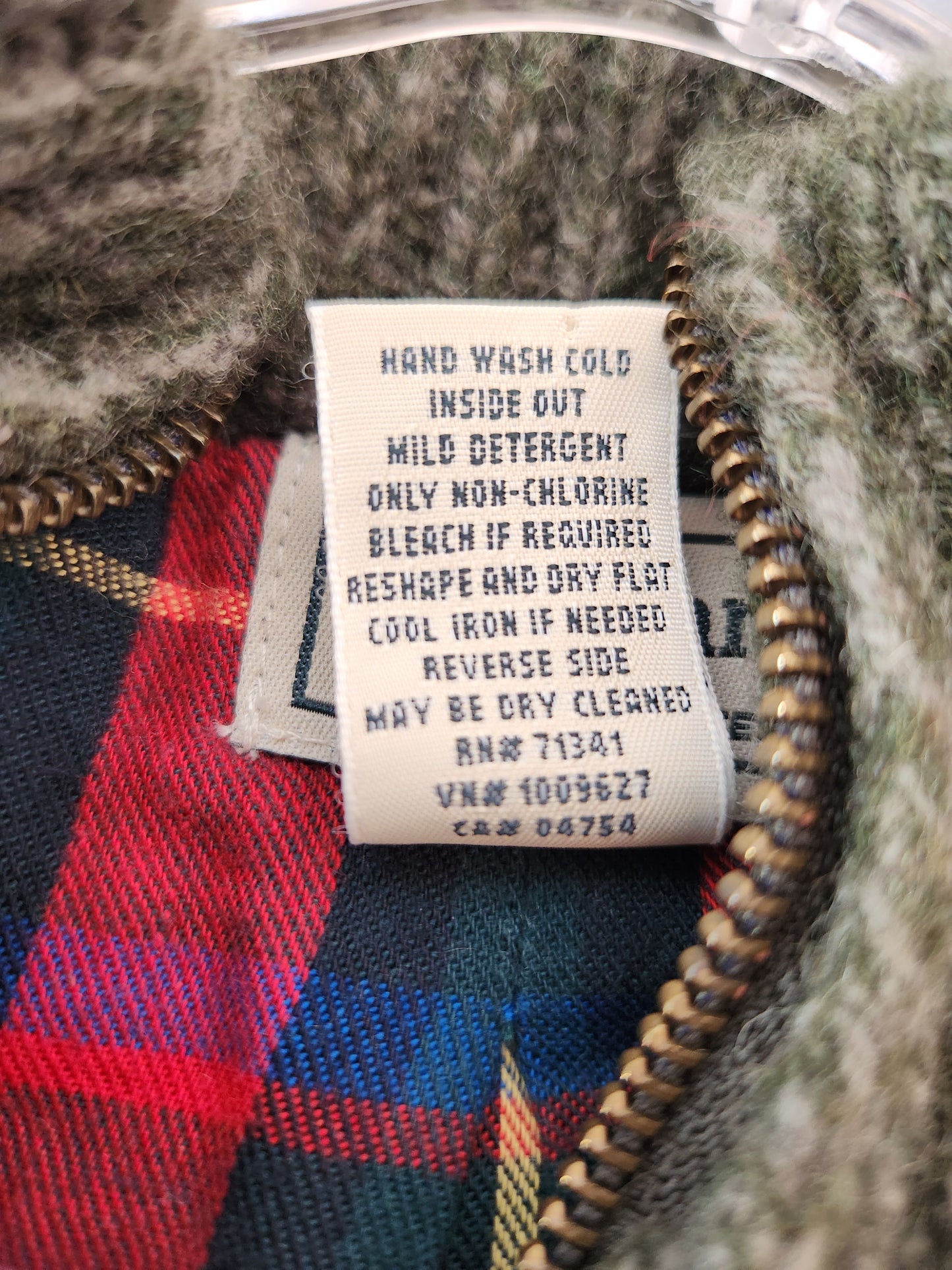 LL Bean Green Lambswool Full Zip Cardigan Sweater - Size: M(reg)